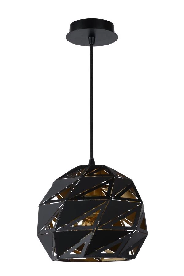 Lucide MALUNGA - Pendant light - Ø 25 cm - 1xE27 - Black - turned off